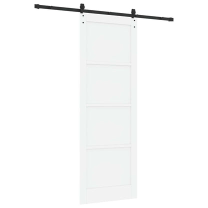 vidaXL Sliding Door ORKDAL White and Black 83 x 232 cm Solid Pine Wood