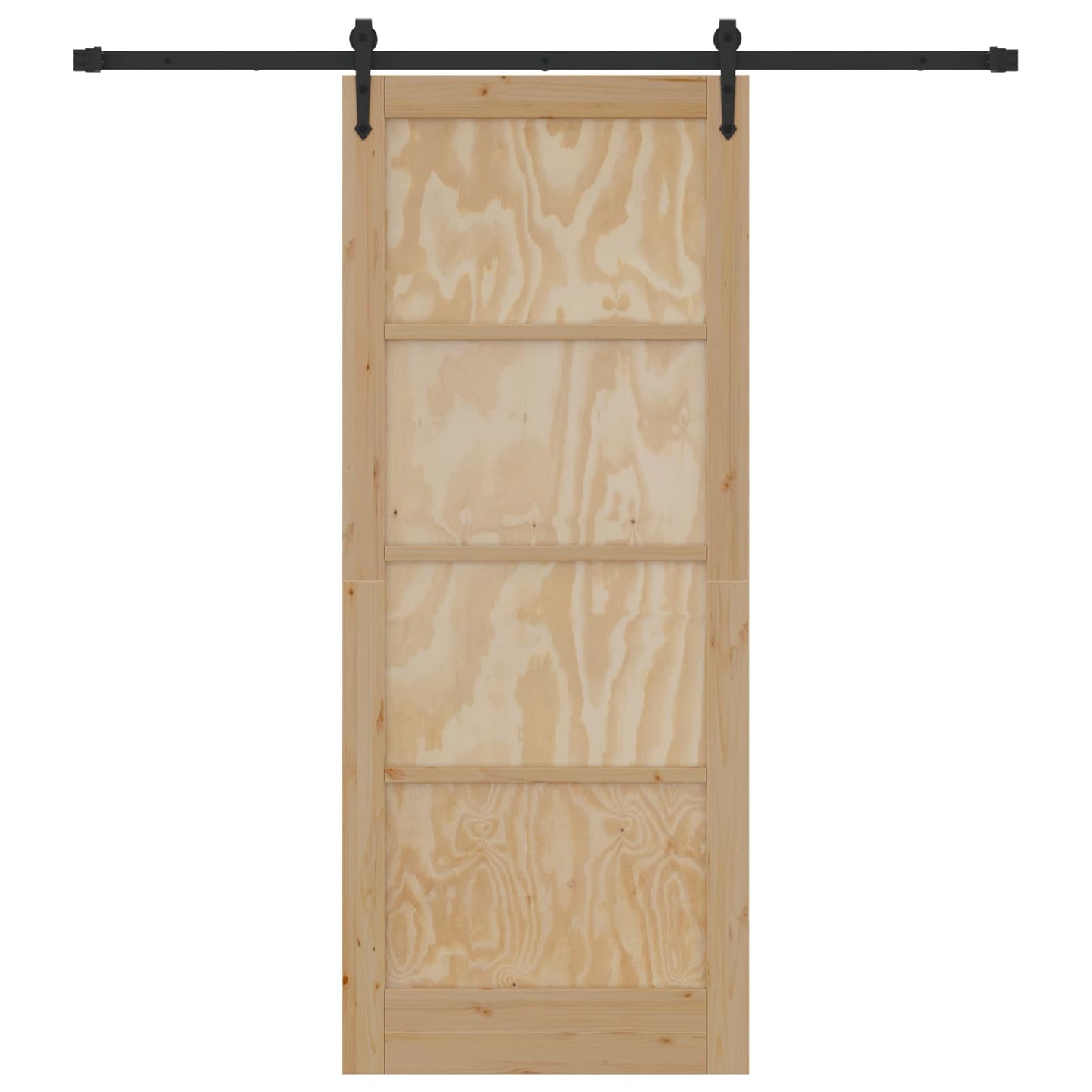vidaXL Sliding Door ORKDAL Natural and Black 86 x 211 cm