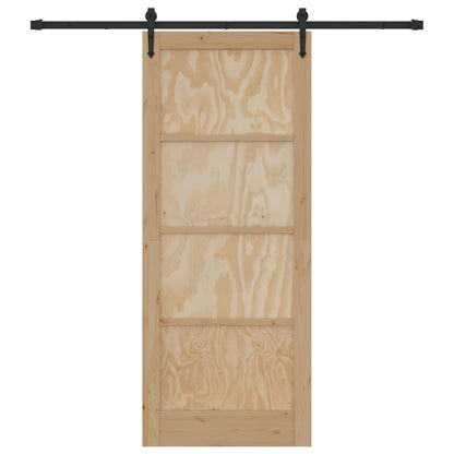 vidaXL Sliding Door ORKDAL Natural and Black 86 x 211 cm