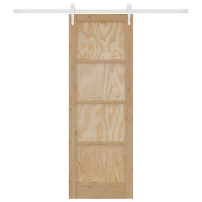 vidaXL Sliding Door ORKDAL Natural and White 73.5 x 211 cm