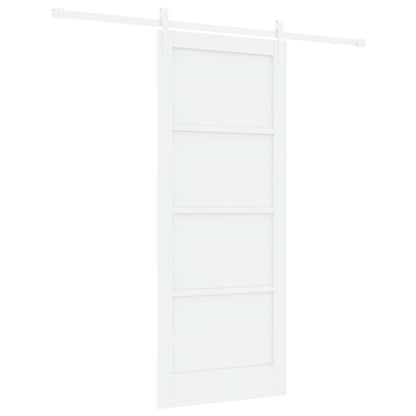 vidaXL Sliding Door ORKDAL White 83 x 202 cm Solid Pine Wood