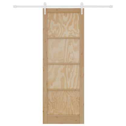 vidaXL Sliding Door ORKDAL Natural and White 83 x 232 cm