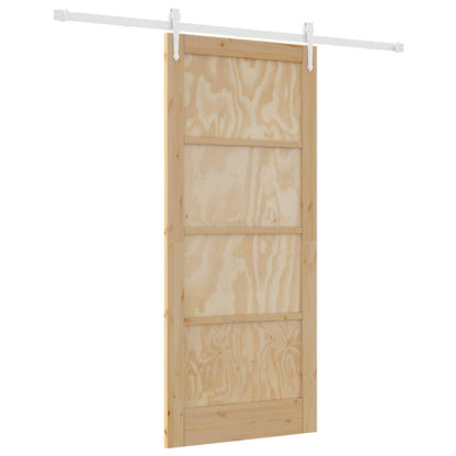vidaXL Sliding Door ORKDAL Natural and White 86 x 198.5 cm