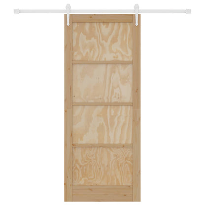 vidaXL Sliding Door ORKDAL Natural and White 86 x 211 cm