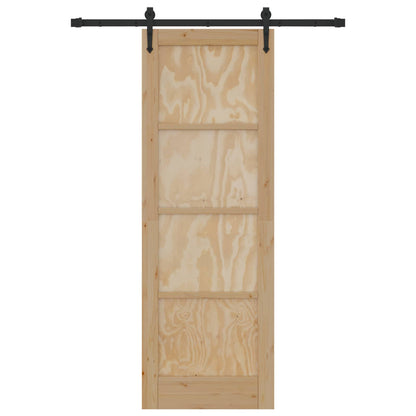 vidaXL Sliding Door ORKDAL Natural 73.5 x 211 cm Solid Pine Wood