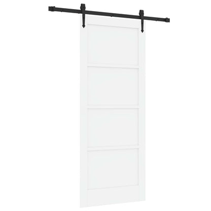 vidaXL Sliding Door ORKDAL White 83 x 202 cm Solid Pine Wood