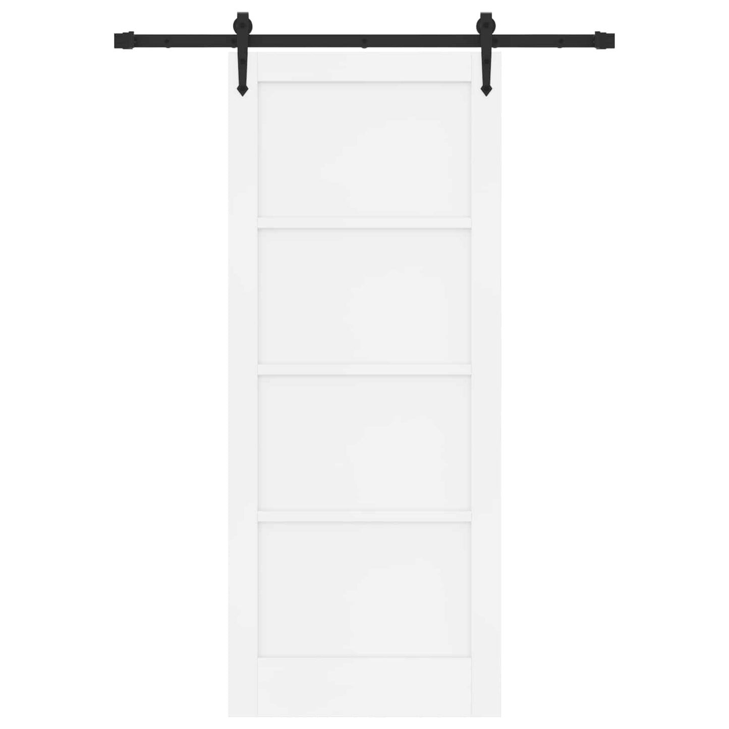 vidaXL Sliding Door ORKDAL White 83 x 202 cm Solid Pine Wood