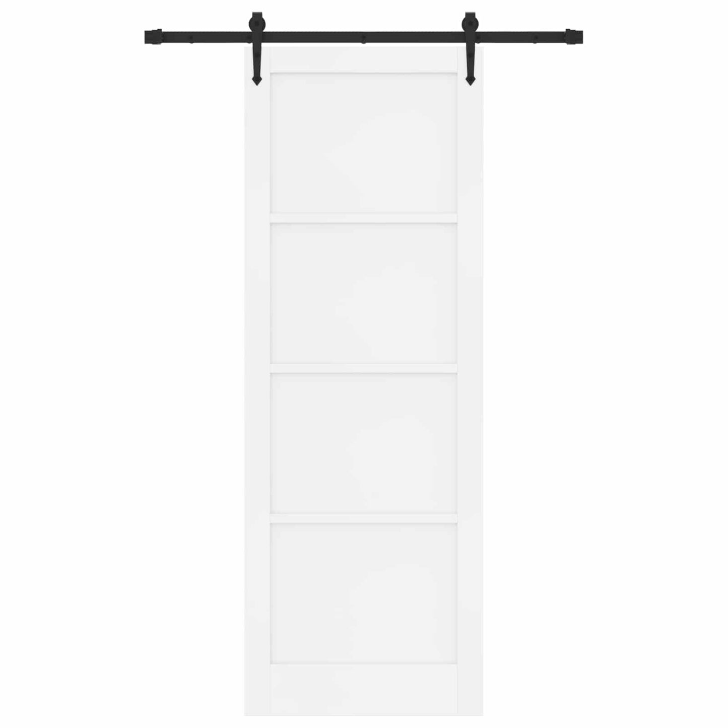 vidaXL Sliding Door ORKDAL White 83 x 232 cm Solid Pine Wood