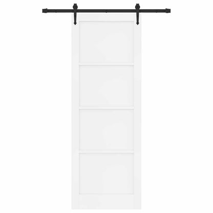 vidaXL Sliding Door ORKDAL White 83 x 232 cm Solid Pine Wood