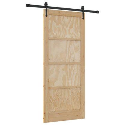 vidaXL Sliding Door ORKDAL Natural 86 x 198.5 cm Solid Pine Wood
