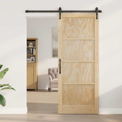 vidaXL Sliding Door ORKDAL Natural 86 x 211 cm Solid Pine Wood