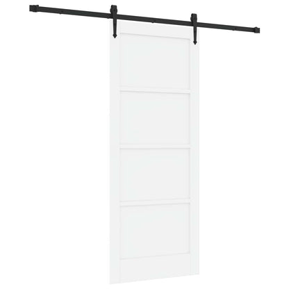 vidaXL Sliding Door ORKDAL White 83 x 202 cm Solid Pine Wood