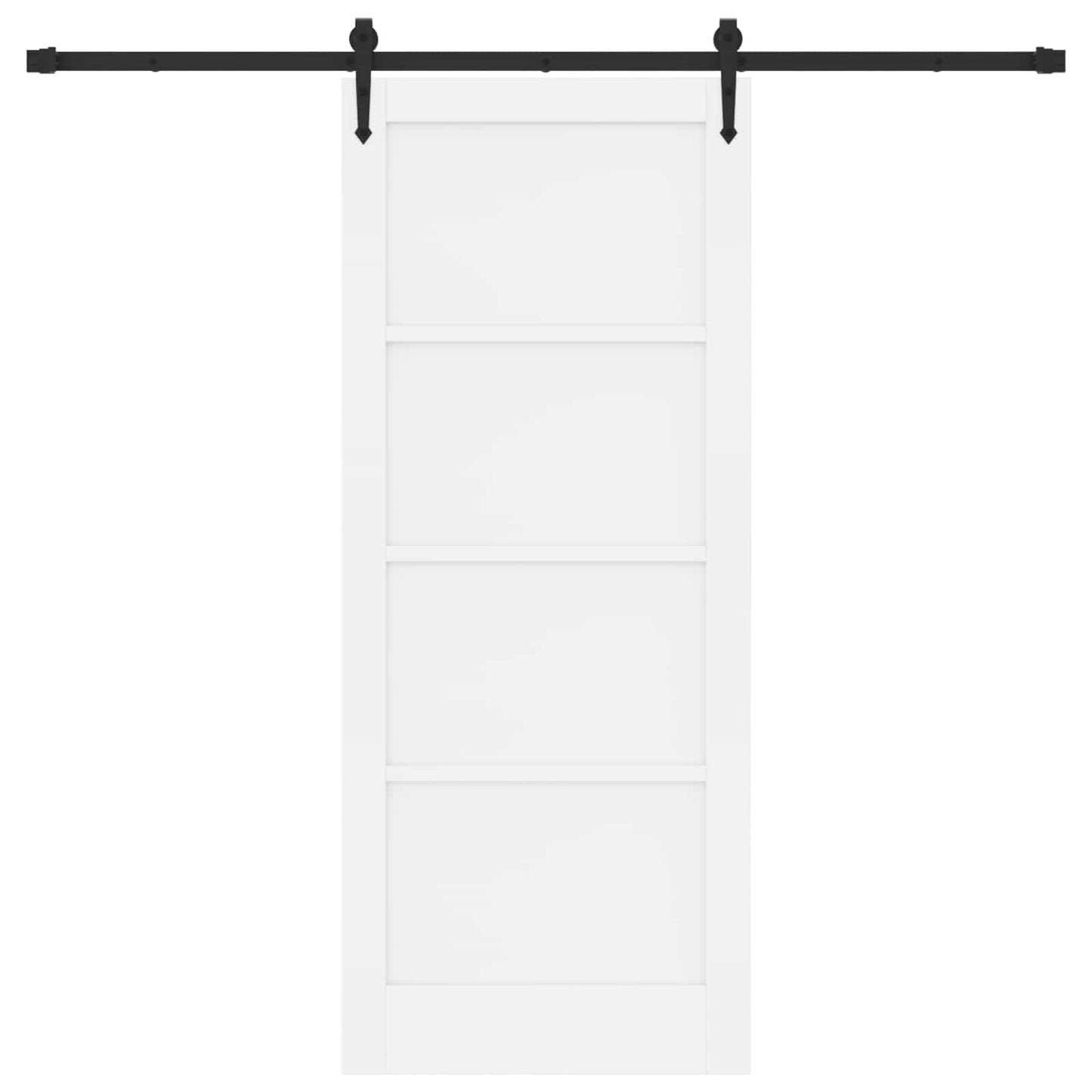 vidaXL Sliding Door ORKDAL White 83 x 202 cm Solid Pine Wood