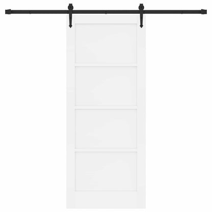 vidaXL Sliding Door ORKDAL White 83 x 202 cm Solid Pine Wood