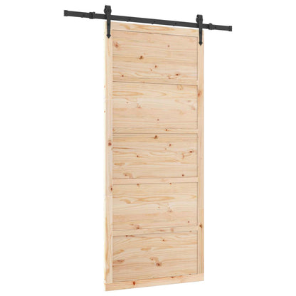 vidaXL Sliding Door Natural 80 x 208 cm Solid Pine Wood