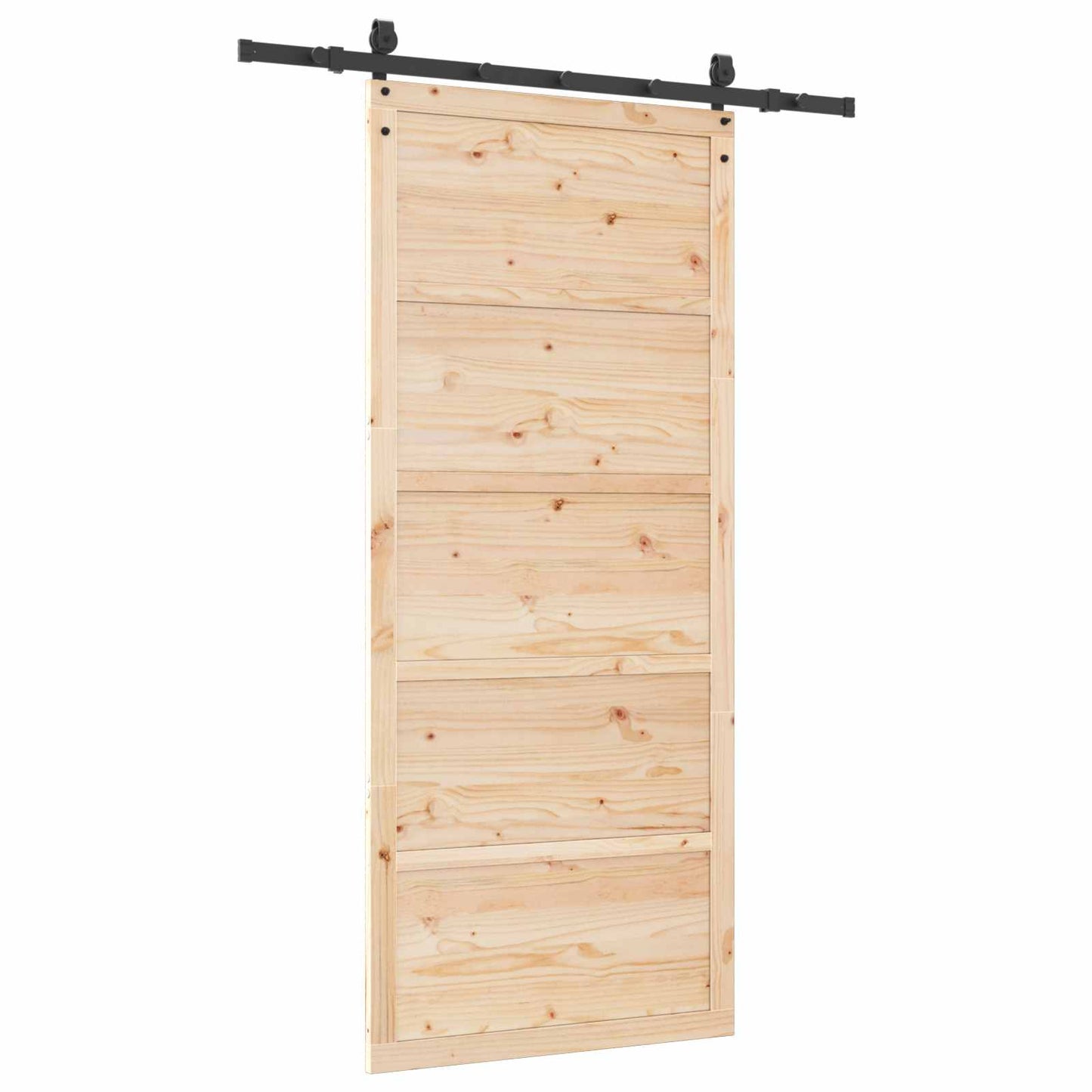 vidaXL Sliding Door Natural 80 x 208 cm Solid Pine Wood