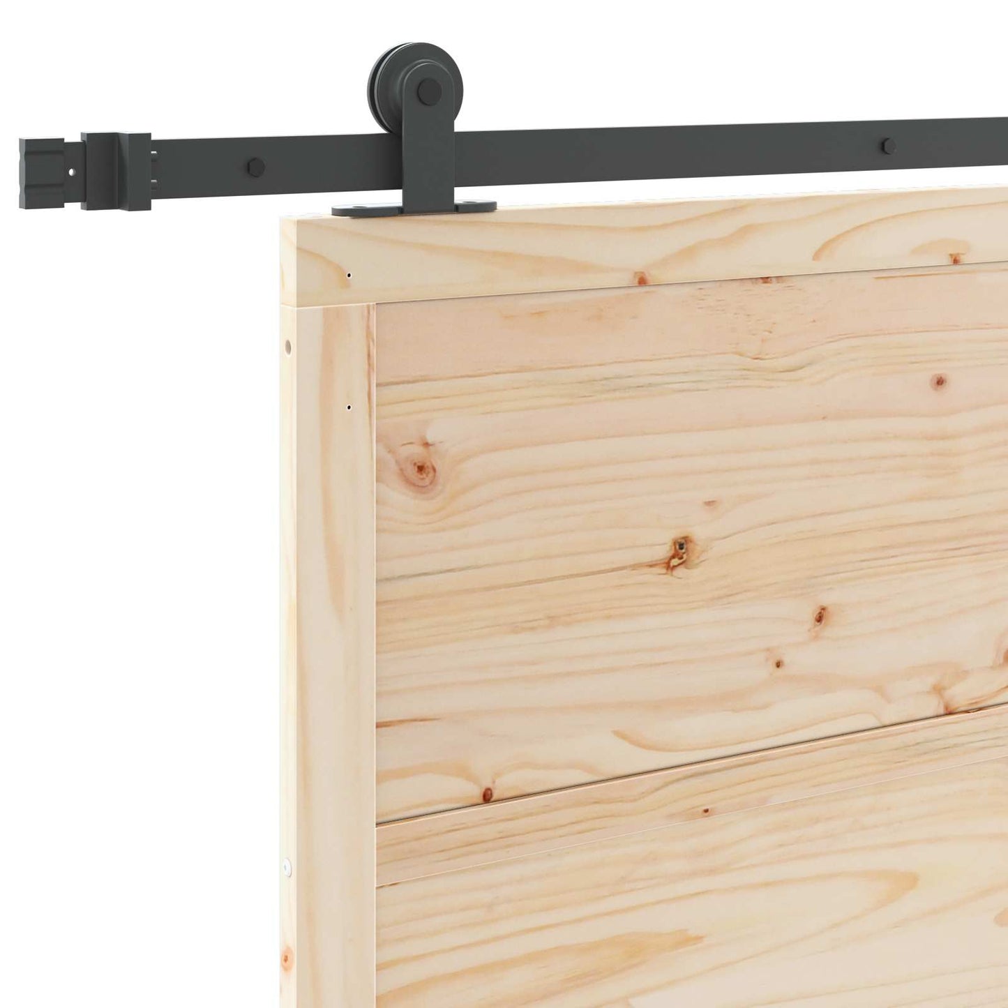 vidaXL Sliding Door Natural 80 x 208 cm Solid Pine Wood