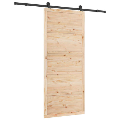 vidaXL Sliding Door Natural 80 x 208 cm Solid Pine Wood