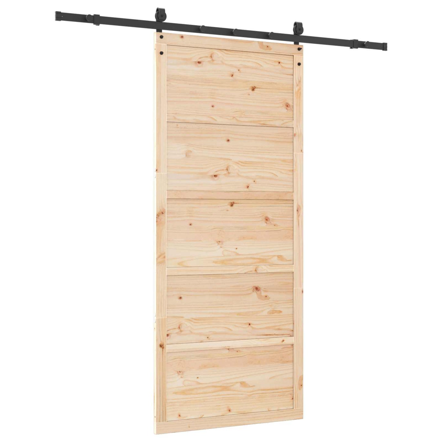 vidaXL Sliding Door Natural 90 x 208 cm Solid Pine Wood