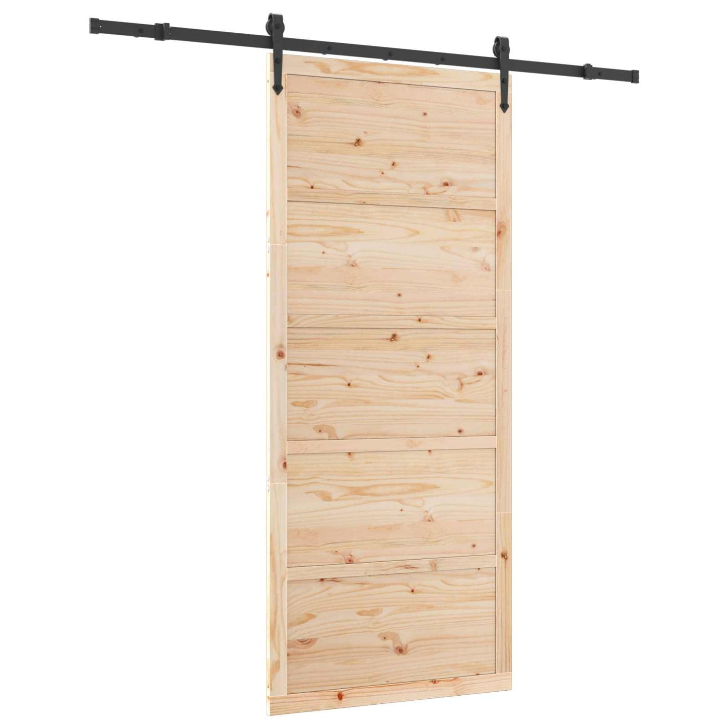vidaXL Sliding Door Natural 80 x 208 cm Solid Pine Wood