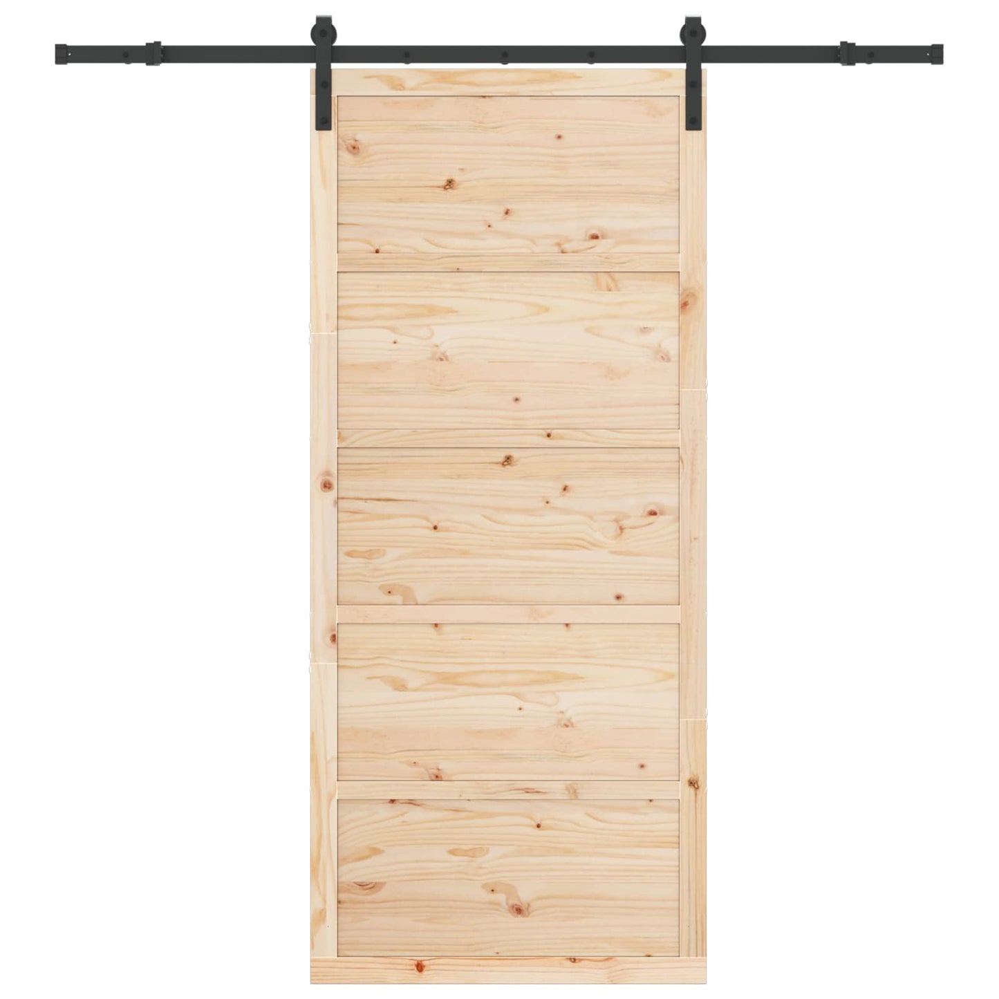 vidaXL Sliding Door Natural 90 x 208 cm Solid Pine Wood