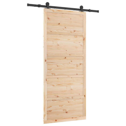 vidaXL Sliding Door Natural 80 x 208 cm Solid Pine Wood
