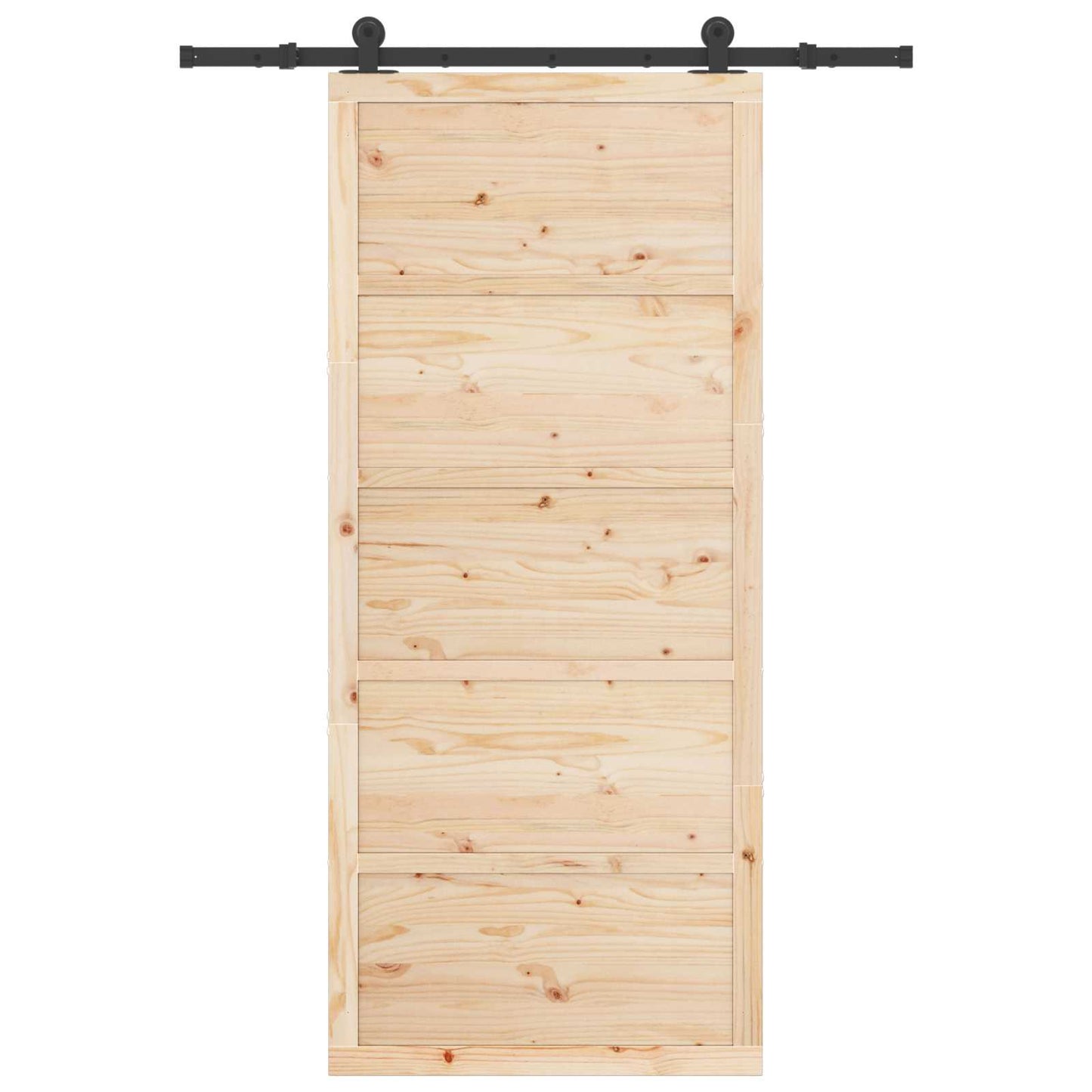 vidaXL Sliding Door Natural 80 x 208 cm Solid Pine Wood