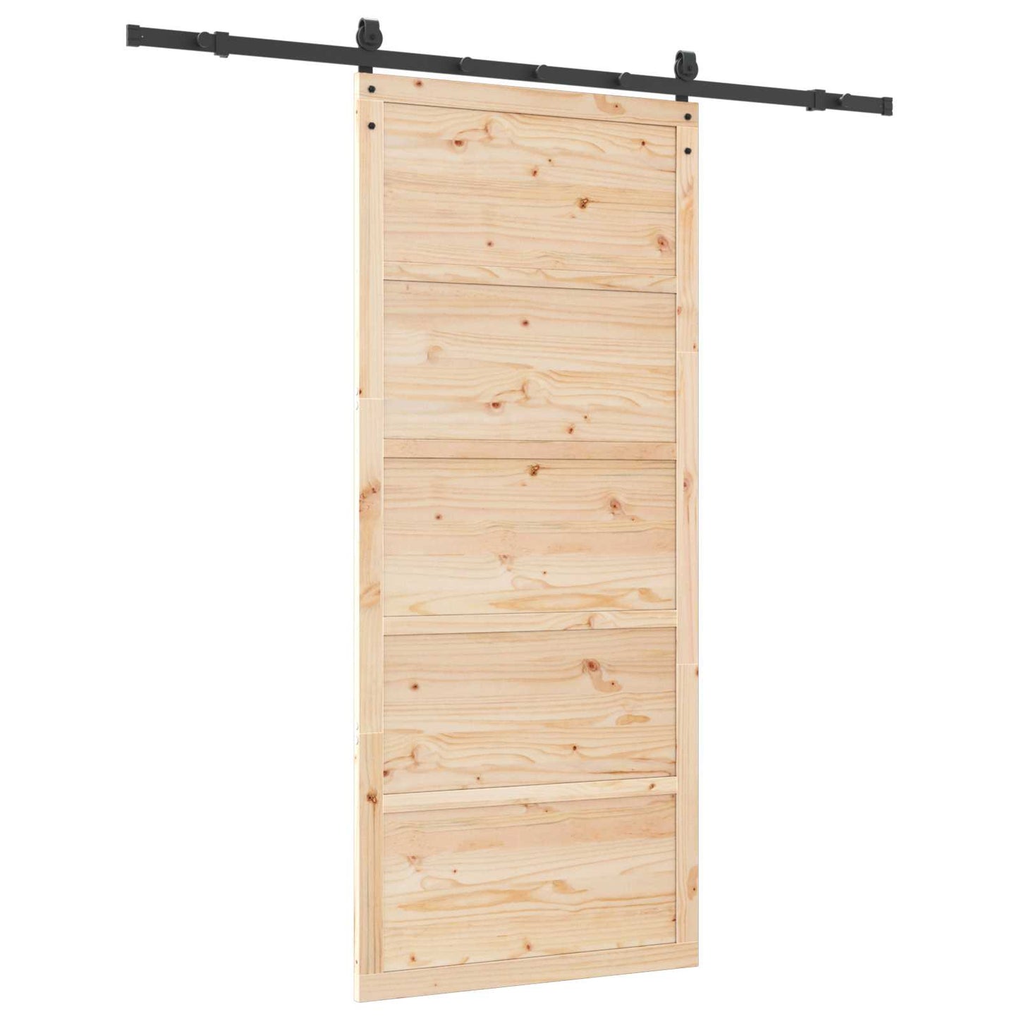 vidaXL Sliding Door Natural 90 x 208 cm Solid Pine Wood