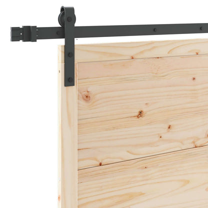 vidaXL Sliding Door Natural 80 x 208 cm Solid Pine Wood