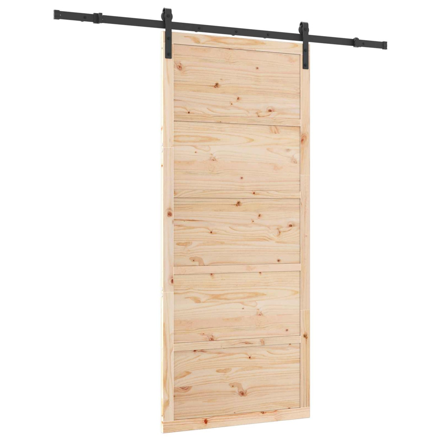 vidaXL Sliding Door Natural 80 x 208 cm Solid Pine Wood
