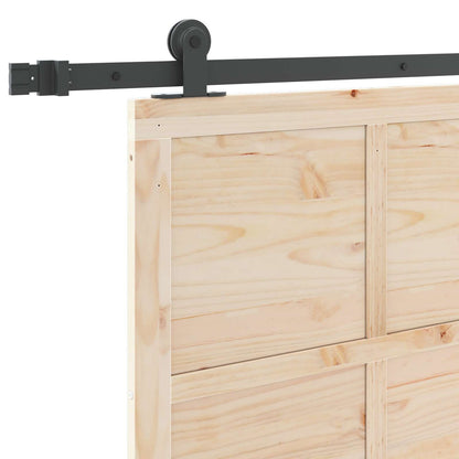 vidaXL Sliding Door Natural 80 x 208 cm Solid Pine Wood