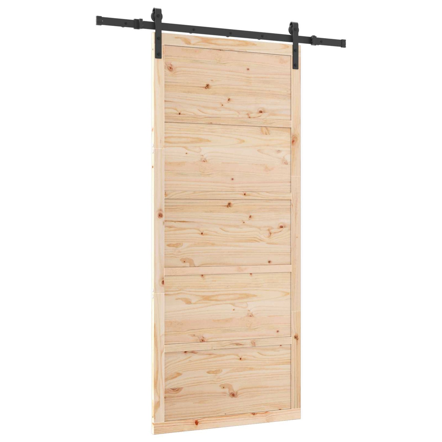 vidaXL Sliding Door Natural 80 x 208 cm Solid Pine Wood