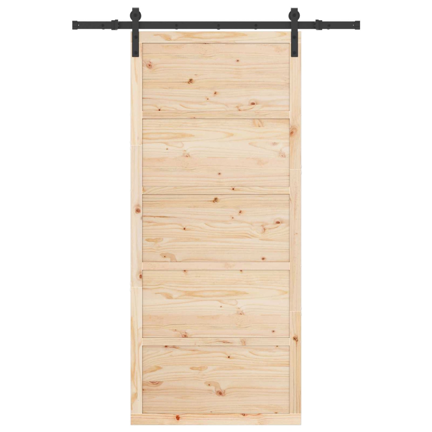 vidaXL Sliding Door Natural 80 x 208 cm Solid Pine Wood