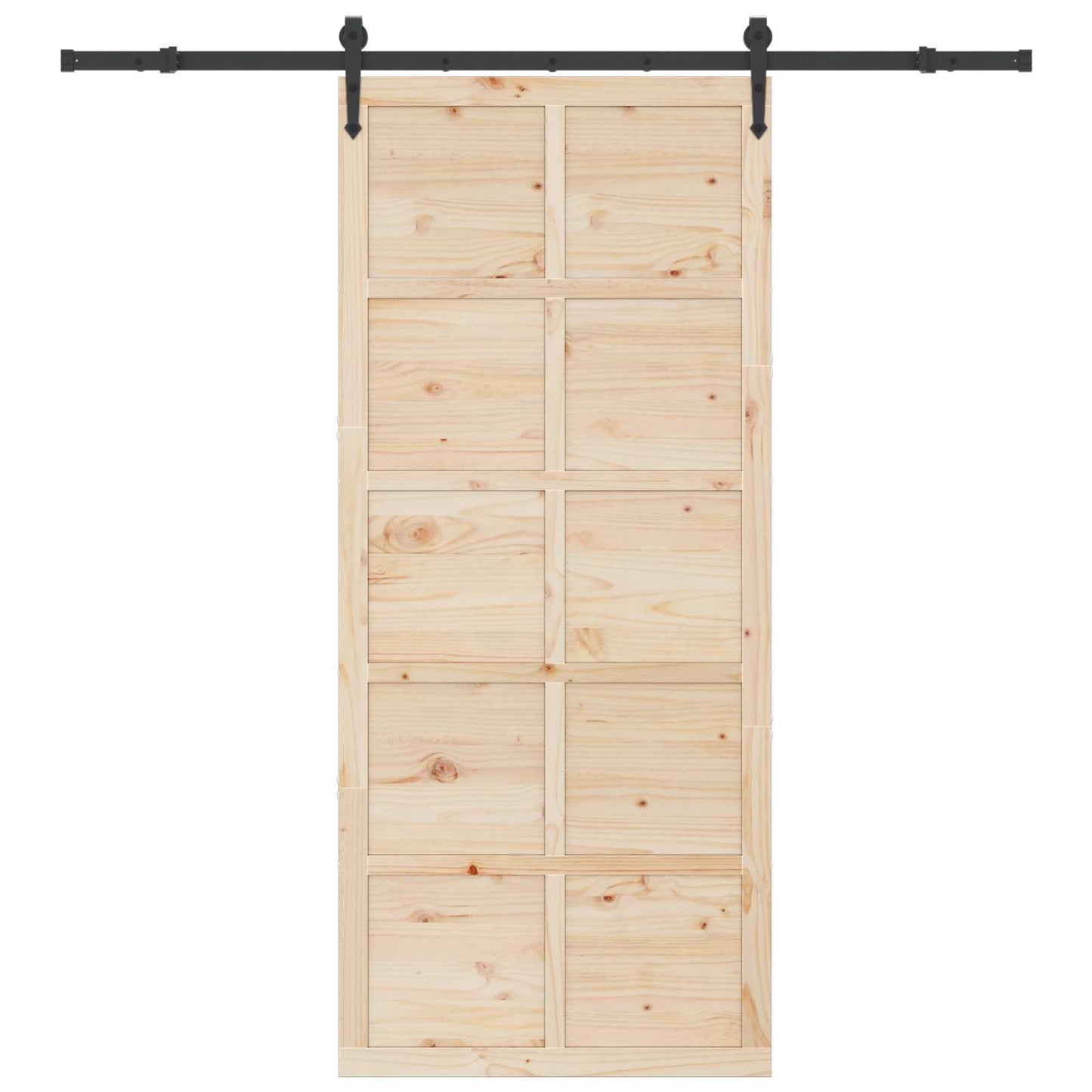 vidaXL Sliding Door Natural 80 x 208 cm Solid Pine Wood