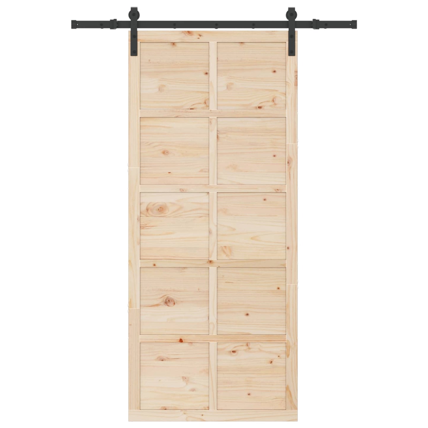 vidaXL Sliding Door Natural 80 x 208 cm Solid Pine Wood