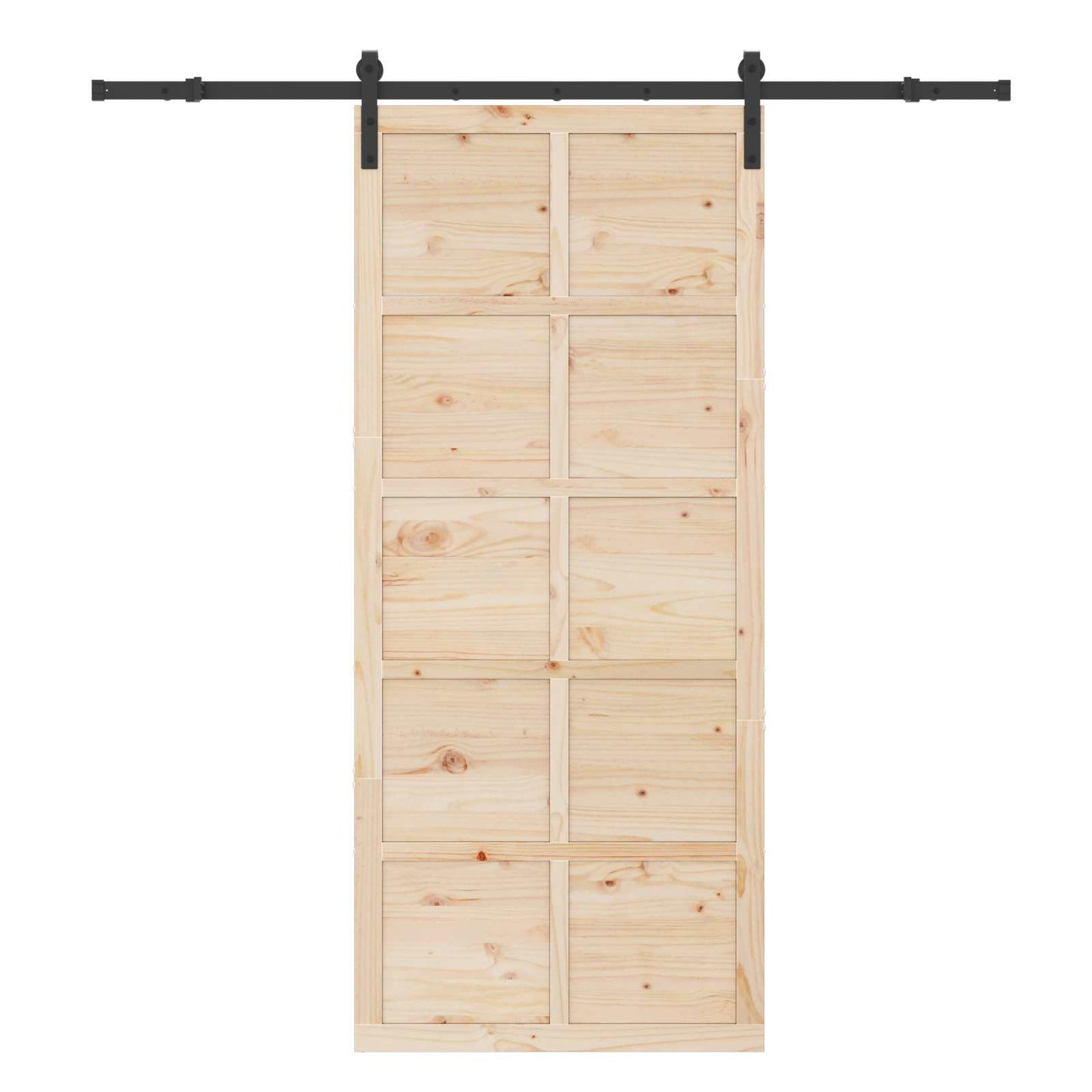 vidaXL Sliding Door Natural 80 x 208 cm Solid Pine Wood