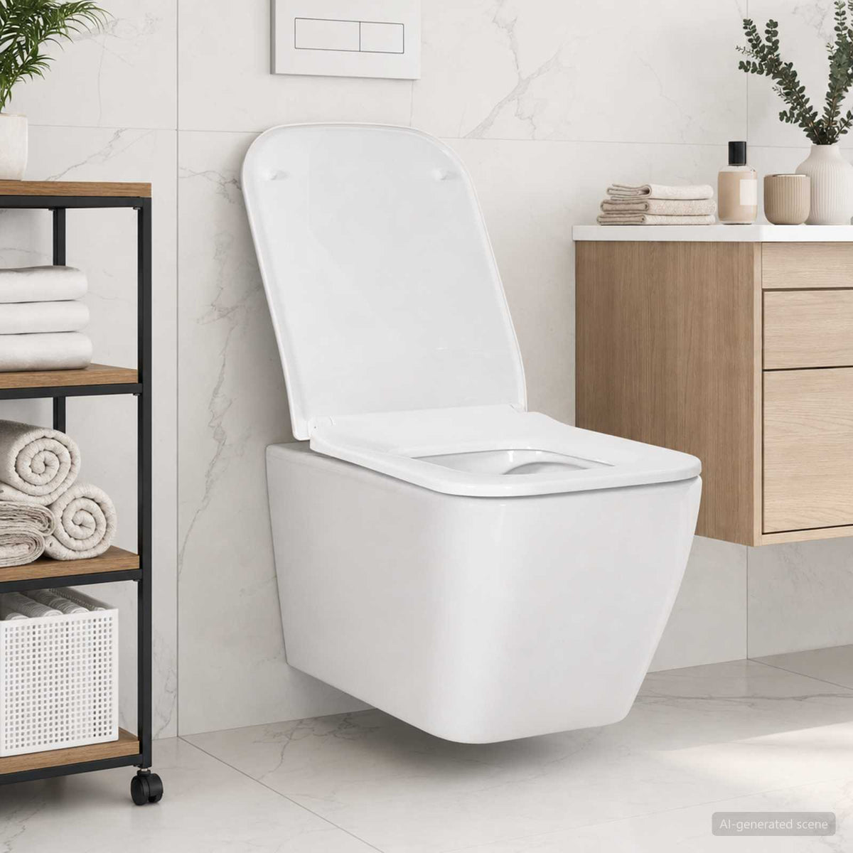 vidaXL Wall-hung Toilet Ceramic White