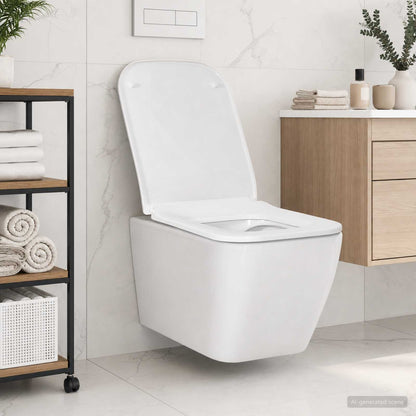 vidaXL Wall-hung Toilet Ceramic White