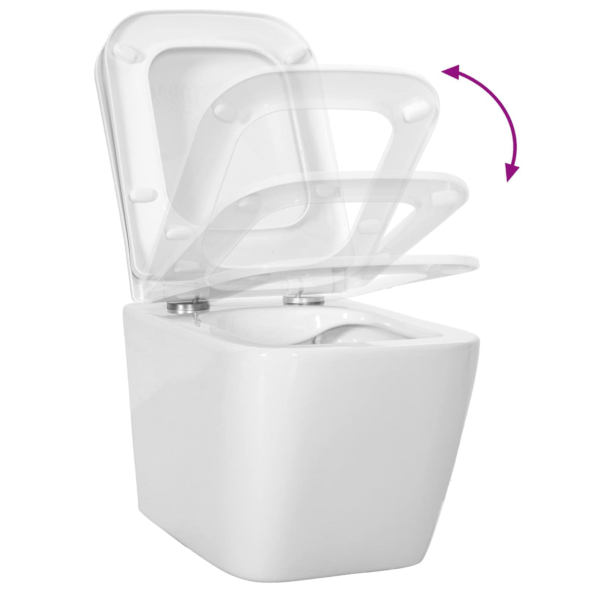 vidaXL Wall-hung Toilet Ceramic White