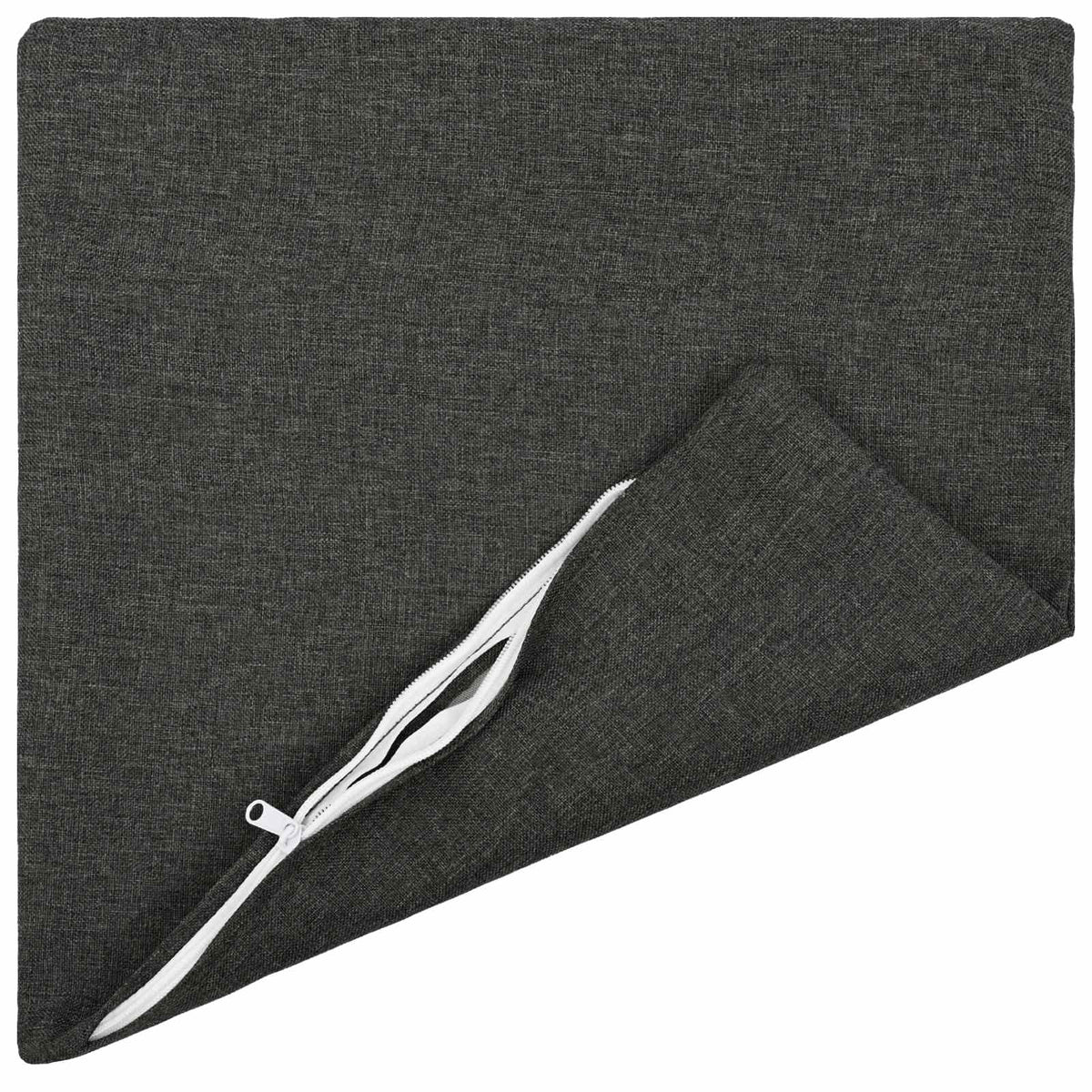vidaXL Cushion with Pillow HEERLEN 2 pcs Dark Grey Fabric