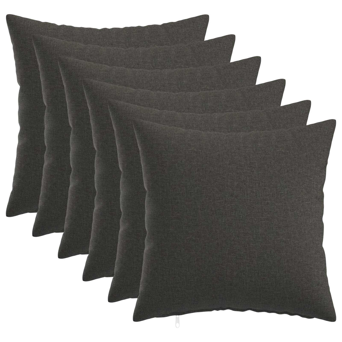 vidaXL Cushion with Pillow HEERLEN 6 pcs Dark Grey Fabric