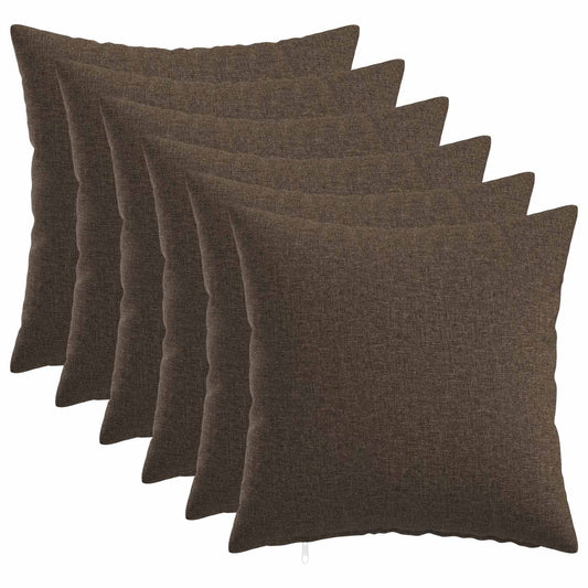 vidaXL Cushion with Pillow HEERLEN 6 pcs Taupe Fabric