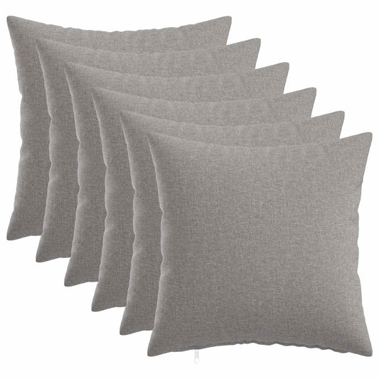 vidaXL Cushion with Pillow HEERLEN 6 pcs Cloud Grey Fabric