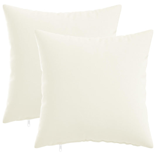 vidaXL Cushion with Pillow HEERLEN 2 pcs White Fabric