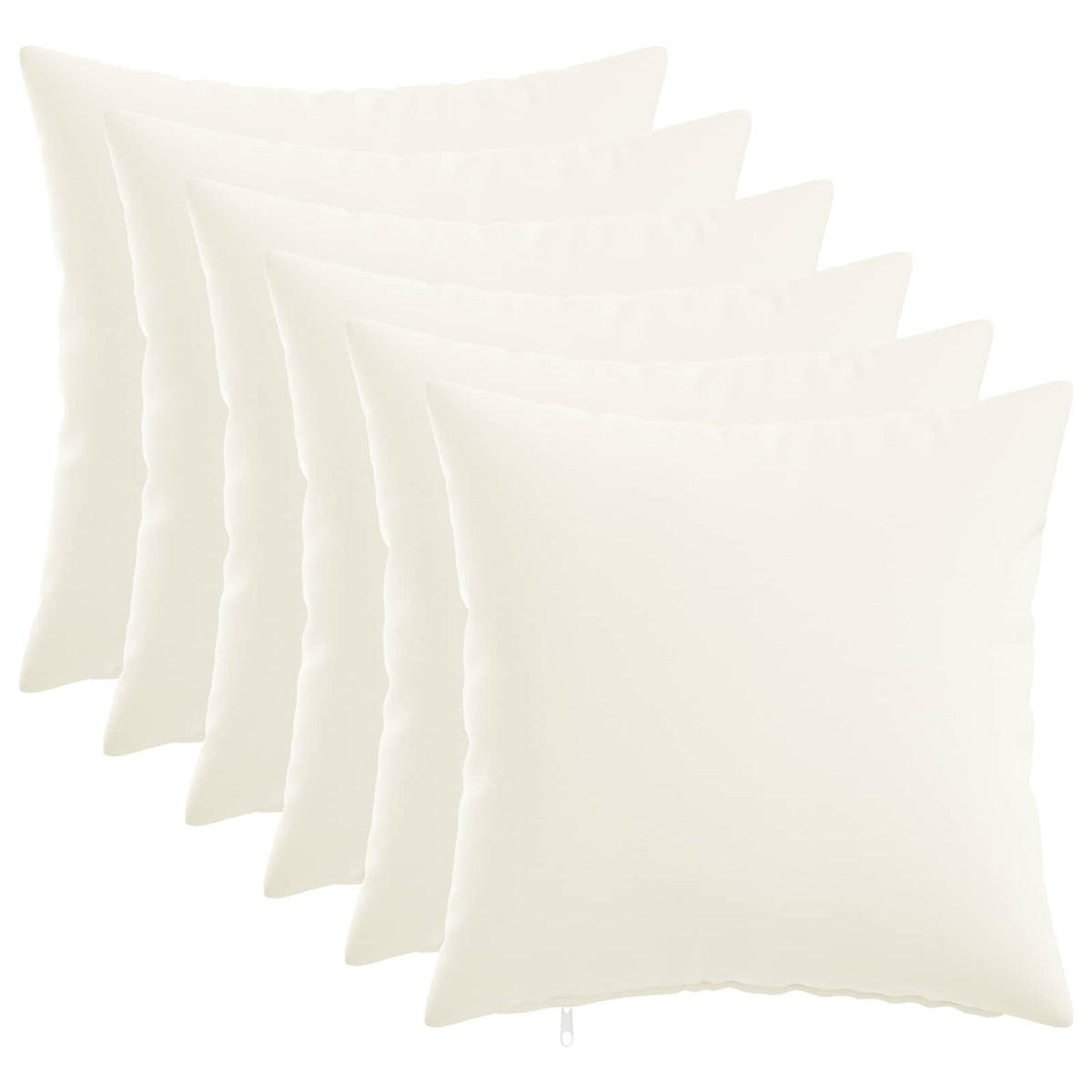 vidaXL Cushion with Pillow HEERLEN 6 pcs White Fabric