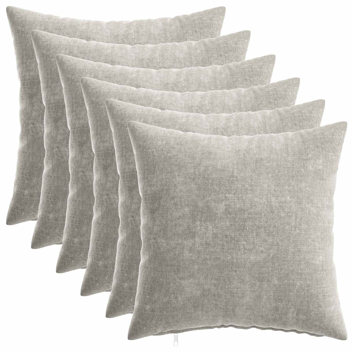 vidaXL Throw Pillow 6 pcs HEERLEN Light Grey 30 x 30 cm