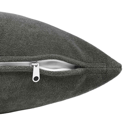 vidaXL Cushion with Pillow HEERLEN 6 pcs Anthracite Microfiber Fleece