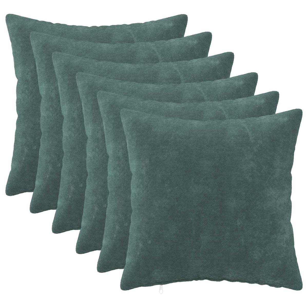 vidaXL Cushion with Pillow HEERLEN 6 pcs Sea Blue Microfiber Fleece