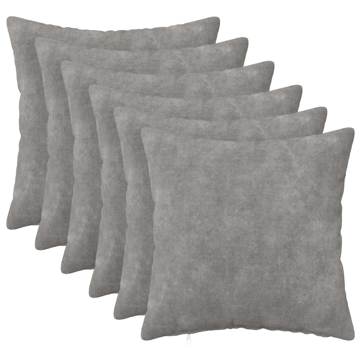 vidaXL Cushion with Pillow HEERLEN 6 pcs Light Grey Microfiber Fleece