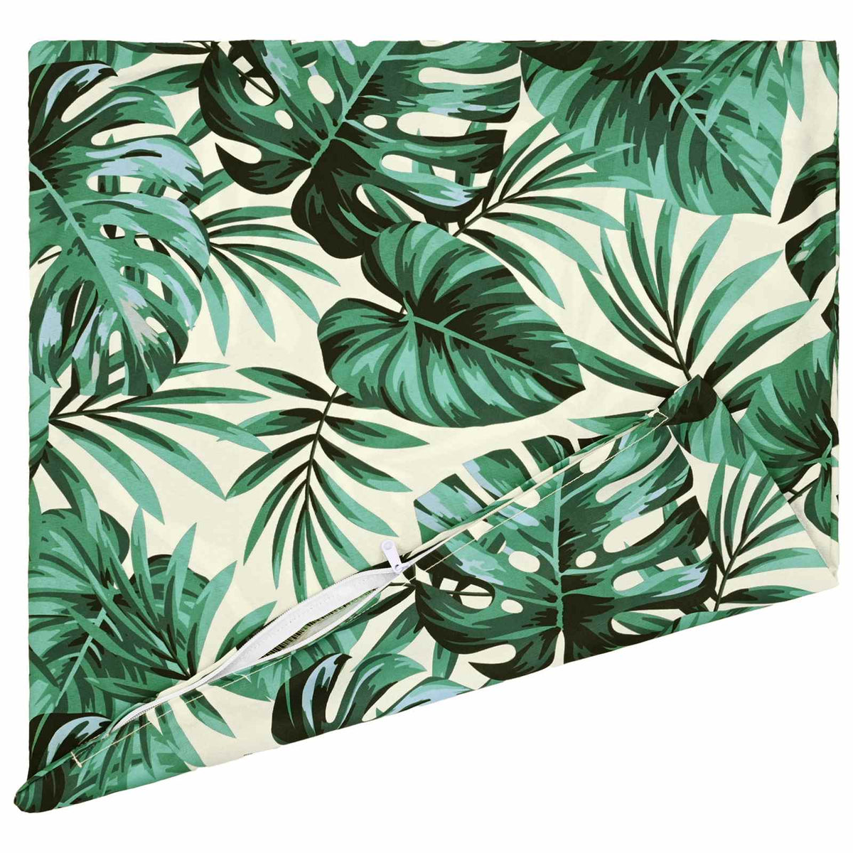 vidaXL Cushion with Pillow HEERLEN 2 pcs Leaf Pattern Polyester